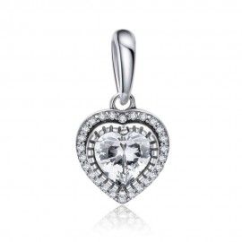 Sterling silver pendant charm Sweet heart