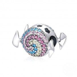 Charm in argento Caramelle arcobaleno