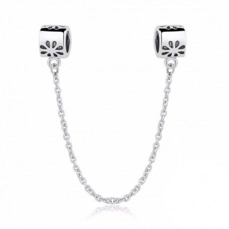 Sterling silver safety chain Daisy