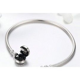 Sterling silver charm bracelet Bright hearts