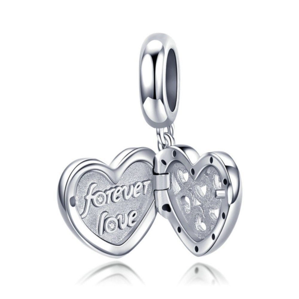 Sterling silver pendant charm Forever love