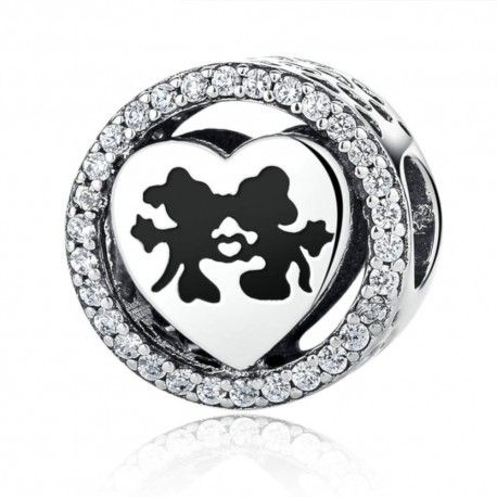 Sterling silver charm Cartoon love story