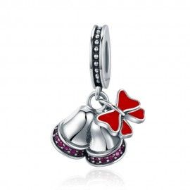 Sterling silver pendant charm Christmas bell