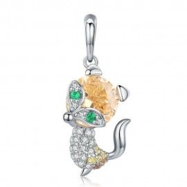 Charm pendente in argento Volpe