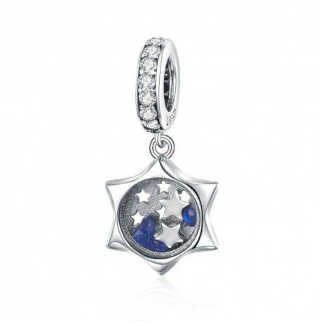 Sterling silver pendant charm A wish to a star