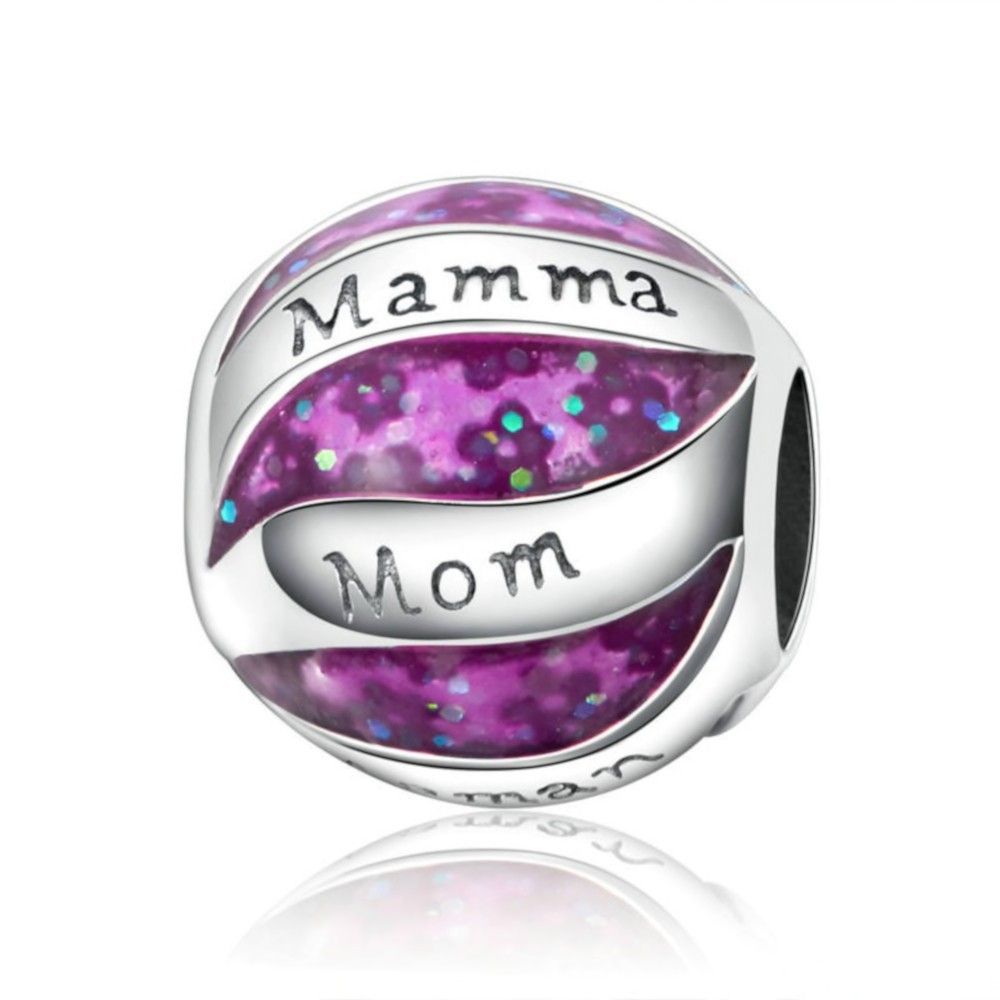 Sterling Silber Charm Ball mit Mama