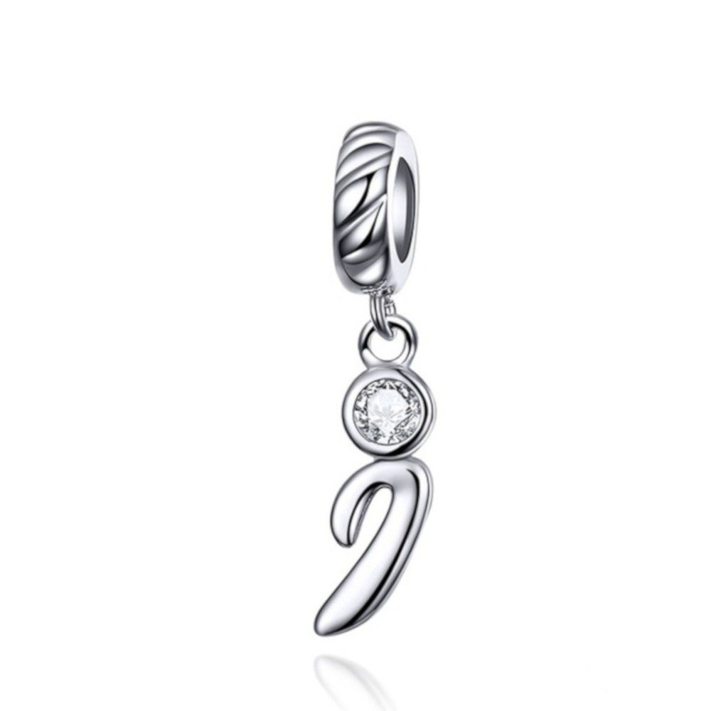 Charm pendente in argento lettera I