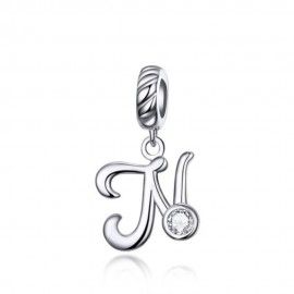 Charm pendente in argento lettera N