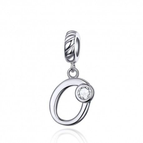 Sterling silver pendant charm letter O