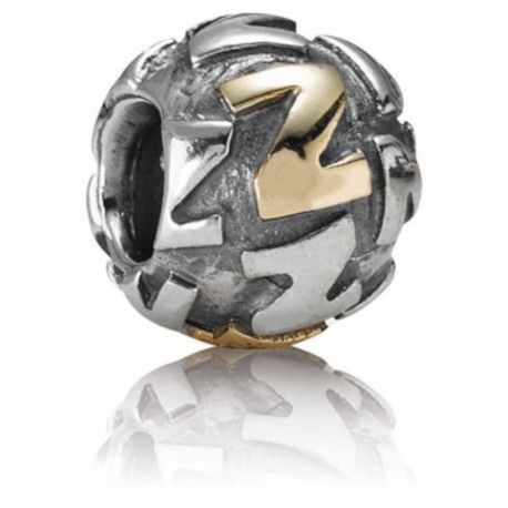 Sterling silver charm & gold plated letter Z