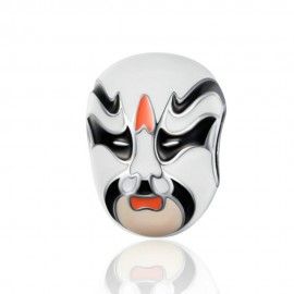 Sterling silver charm Peking opera mask