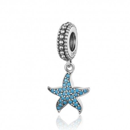 Charm colgante en plata de Ley Hermosa estrella de mar