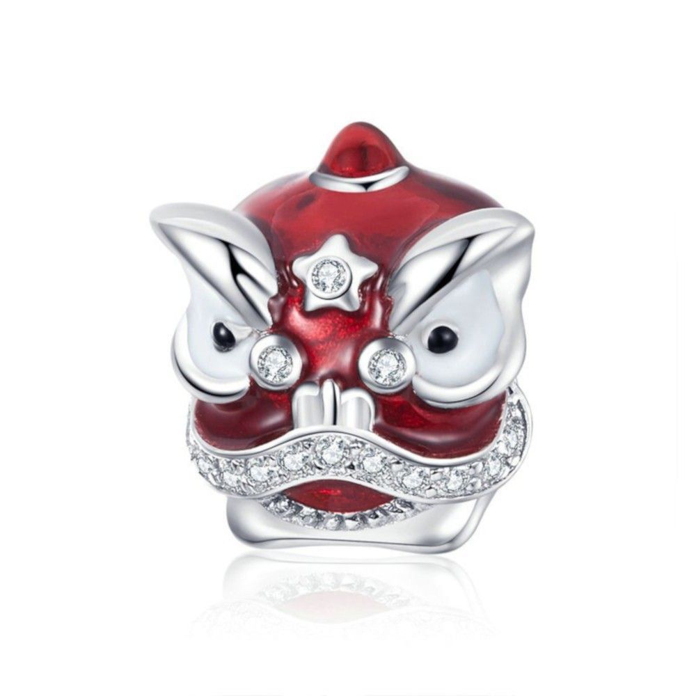 Sterling silver charm Chinese lion
