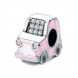 Sterling silver charm Pink car