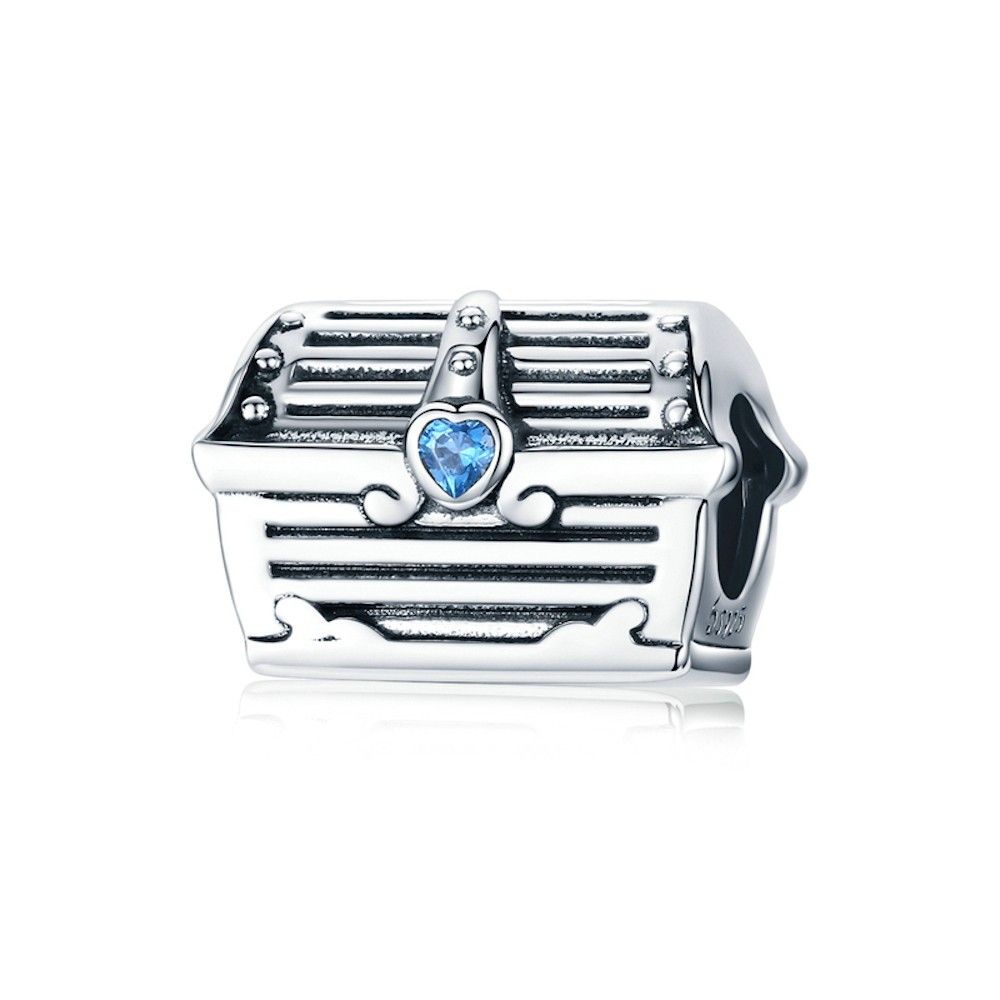 Sterling silver charm Treasure chest