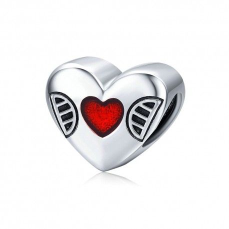 Sterling silver charm Open your heart
