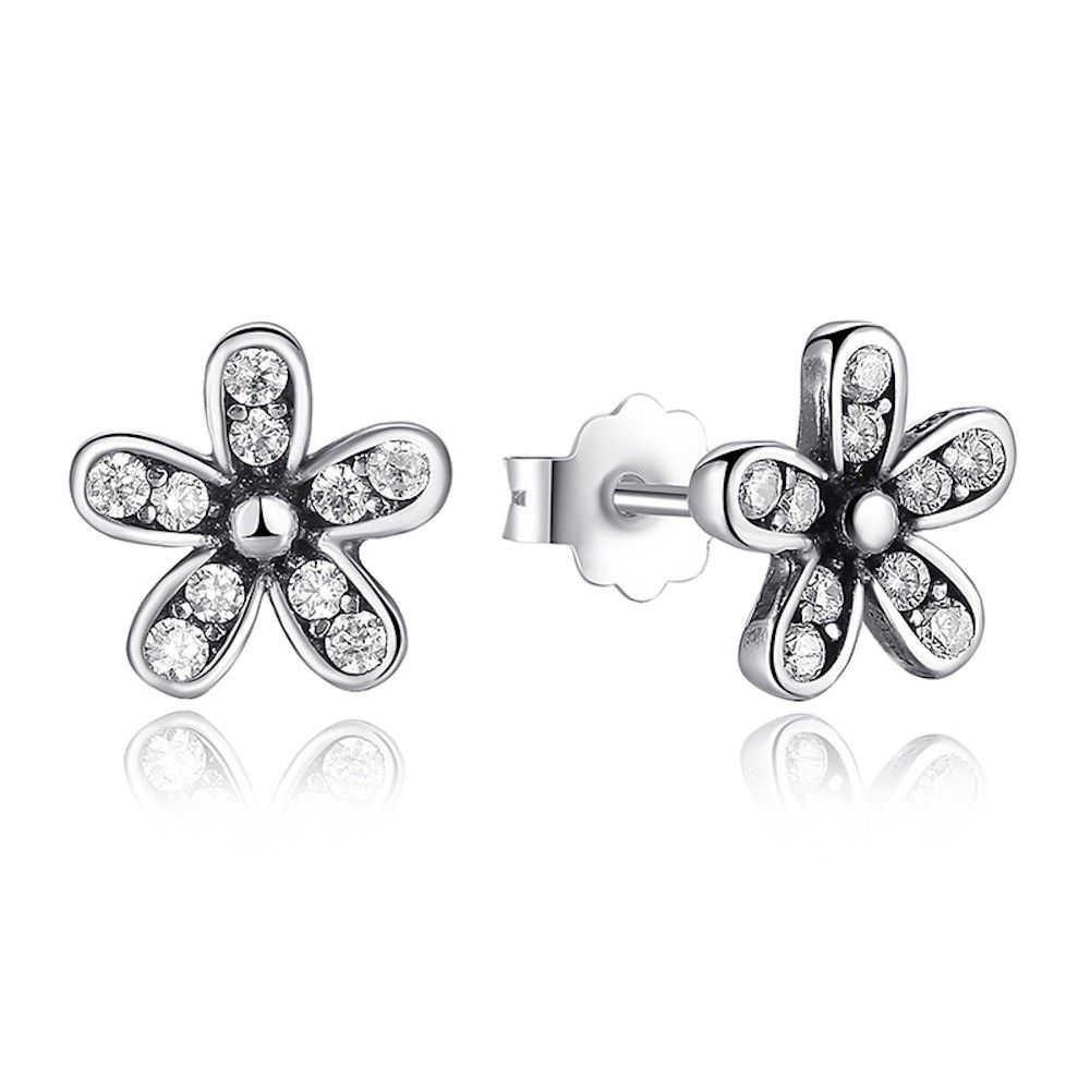 Silver earrings Daisy
