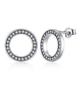 Silver earrings Circle