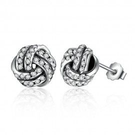 Silver earrings Knot