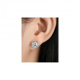 Silver earrings Knot