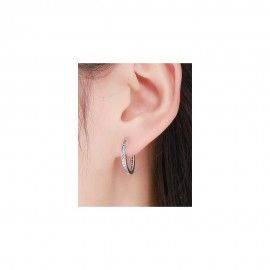 Silver earrings Elegant pink