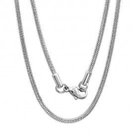 Stainless steel necklace with lobster clasp