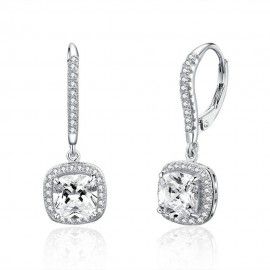 Silver earrings Square