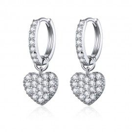 Silver earrings Hearts