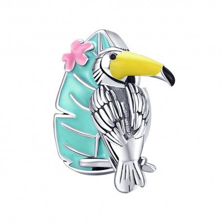 Sterling silver charm Toucan