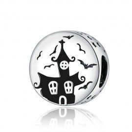 Sterling silver charm Ghost castle