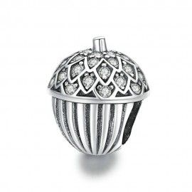 Sterling silver charm Pine cone