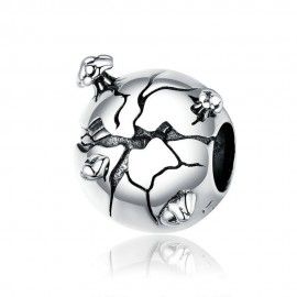 Sterling silver charm Protect the earth