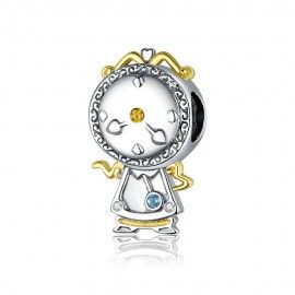 Sterling silver charm Magic clock