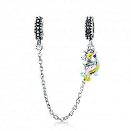 Sterling silver safety chain Pony