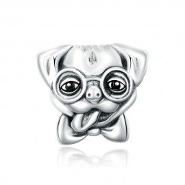 Sterling silver charm Cute puppy