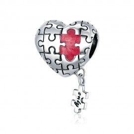 Sterling silver charm Thanksgiving - puzzle