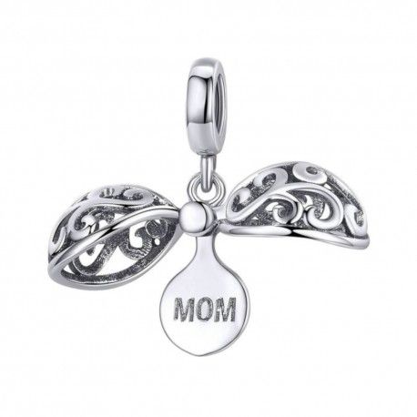Sterling silver pendant charm Mom gift box