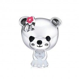 Sterling silver charm Ms. bear the Bride