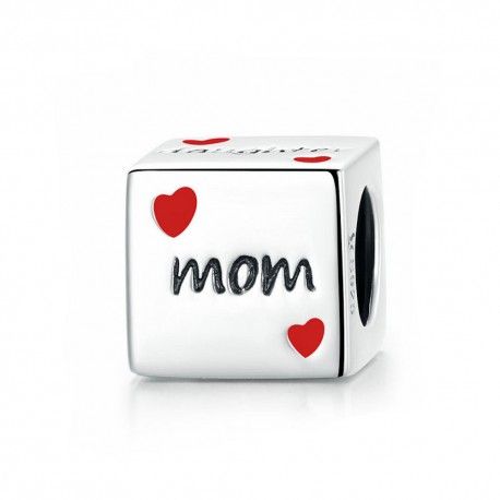 Sterling silver charm Mom and dad