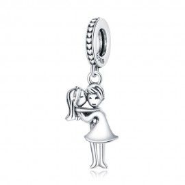 Sterling silver pendant charm Carry you in my arms