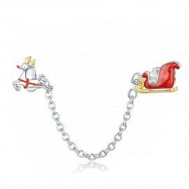 Sterling silver safety chain Christmas