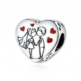 Sterling silver charm Love time