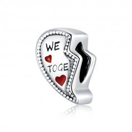 Double sterling silver charm We are together