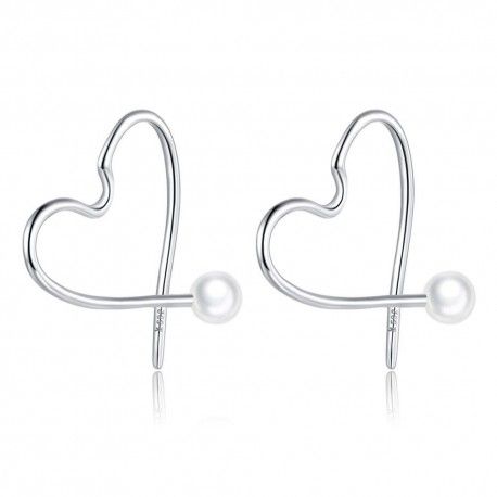 Silver earrings Heart