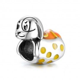 Sterling silver charm Cute sausage dog