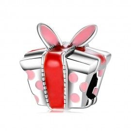 Sterling silver charm Gift box with ears