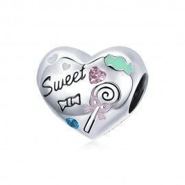 Sterling silver charm Sweet candy