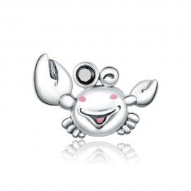Sterling silver charm Little crab