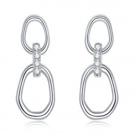 Silver earrings Geometric