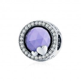 Charm in argento Magia viola